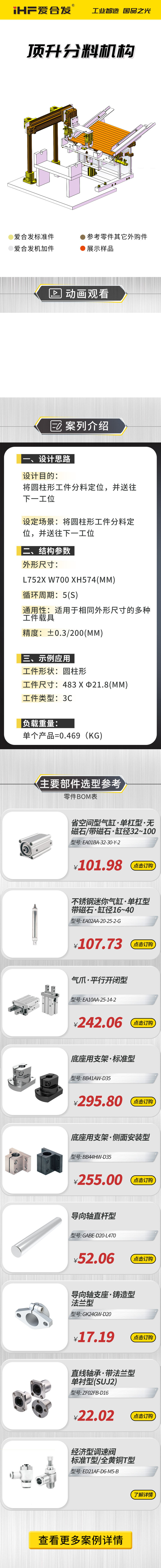 愛合發案例（lì）介紹：頂升分料機構！